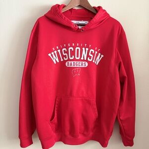 University of Wisconsin Badgers Red Hoodie XL Pullover Sweatshirt
